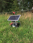 This is not an electric fence energiser! 20 watt solar panel. Low maintenance (Works through entire grazing season). Galvanised steel frame, solar panel & power regulator. Prolongs the life of a 12v 100Ah battery as the battery will only be discharged once per year.